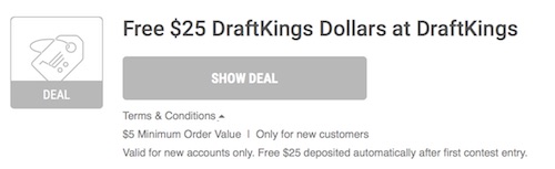 DraftKings Offer Terms