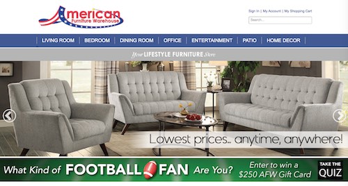 American Furniture Warehouse Website