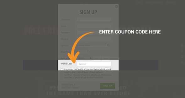 DraftKings Coupon Redemption