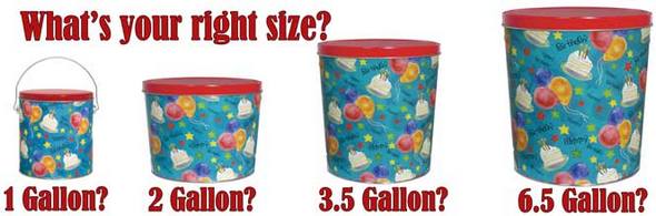 Garrett Popcorn Bucket Sizes