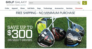 Golf Galaxy Website