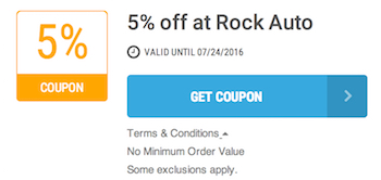 Rock Auto Offer Terms